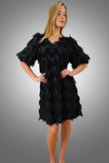 W5062 DRESS (RED, BLK)