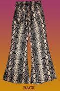 W765 SNAKESKIN FLARED PANT - N by Nancy