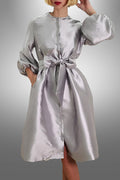 A8078B MINI JACKET DRESS (SILVER, YELLOW)