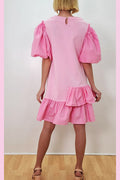 W8331 PUFF SLEEVE DRESS