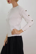 SK23015 TEXTURED SWEATER (WHT, PINK, BLUE)