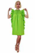 T1370 DRESS (YELLOW, LIME, PINK)