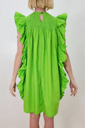T1370 DRESS (YELLOW, LIME, PINK)