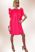 T1370 DRESS (YELLOW, LIME, PINK)