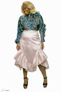 C1838 PLUS SIZED SKIRT (PINK, WHT, BLK) - N by Nancy