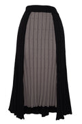 F1029 LAYERED KNIT SKIRT (GRAY, KHAKI)