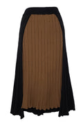 F1029 LAYERED KNIT SKIRT (GRAY, KHAKI)