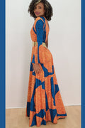 C21115 PRINT STRETCH DRESS (XXXL ONLY)