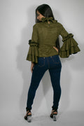 A2002 FAUX SUEDE TOP (coffee, olive) - N by Nancy