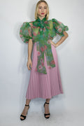 X7122 SKIRT (GREEN, BEIGE, PINK, COPPER) - N by Nancy