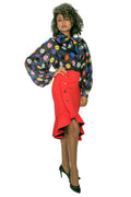 W722S SKIRT (red, black) - N by Nancy