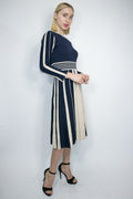 F2048 DRESS (PINK, NAVY) - N by Nancy