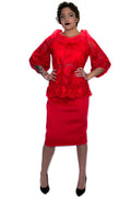 C1753 PLAIN PENCIL SKIRT (grn, red, wht, black) - N by Nancy