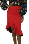 W722S SKIRT (red, black) - N by Nancy