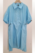 T1871 DRESS (WHT, BLUE, ORANGE, PINK)