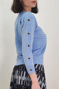 SK23015 TEXTURED SWEATER (WHT, PINK, BLUE)