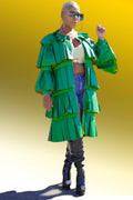 X7657 DRESS (BUTTER, GRN, WINE) (S, M, XXXL)