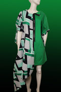 T13401A DRESS (GRN, YELLOW) (S, XXL)