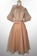 X7012 DRESS (BLK, BEIGE) (XS, S)