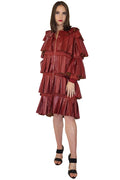 X7657 DRESS (BUTTER, GRN, WINE) (S, M, XXXL)