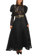 C31501 SKIRT (BLK, GOLD) (S, M)