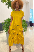 T139011 DRESS (GRN, YELLOW, LIME, MUSTARD) (S ONLY)