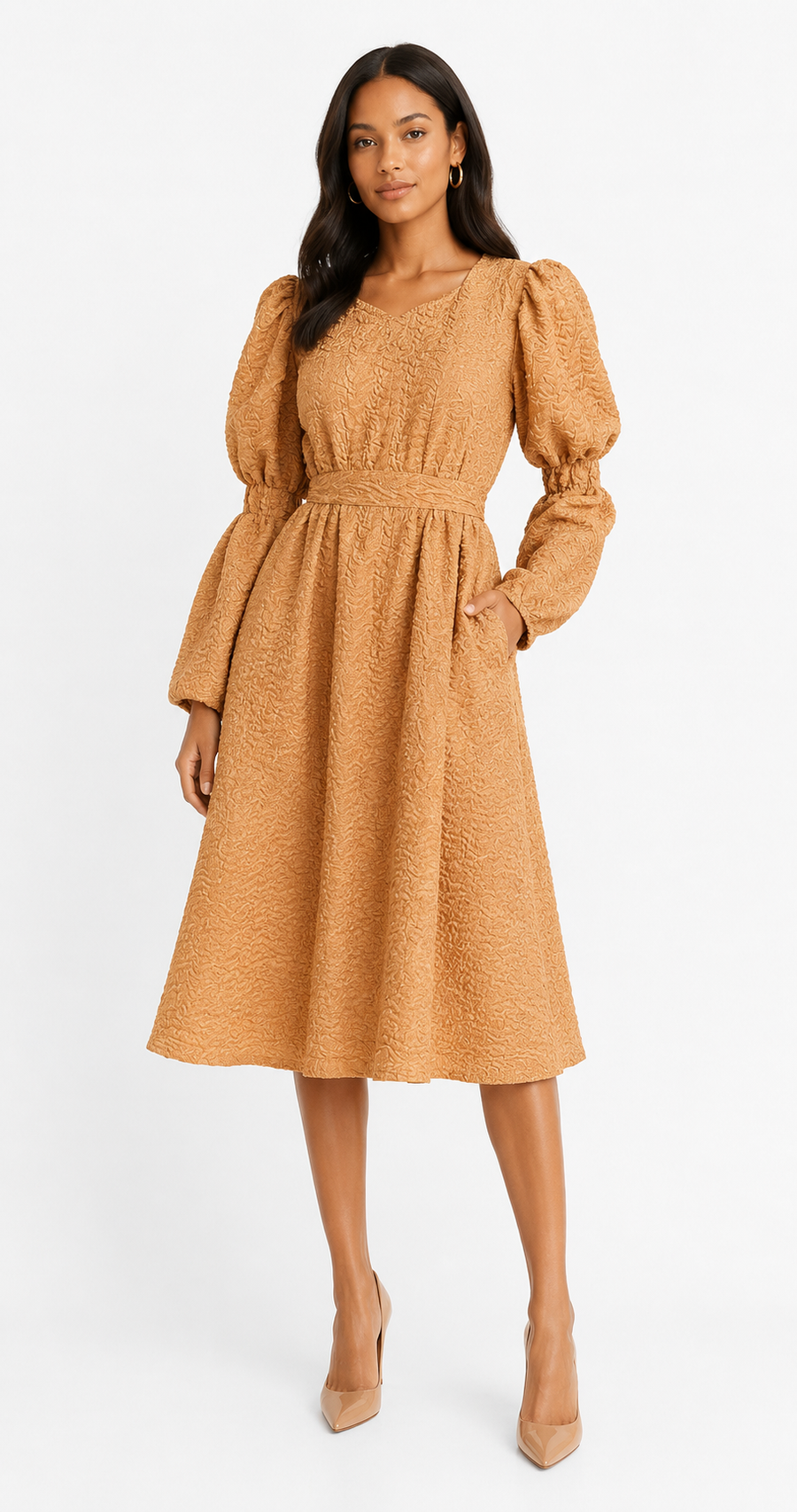 T1866 DRESS (BEIGE, PINK, BLK)