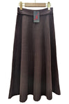 F21052 SKIRT (BLK, BROWN)