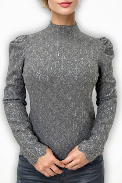 LS63022A GLITTER SWEATER