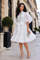 X8079 CRYSTAL EMBELLISHED ORGANZA MIDI DRESS