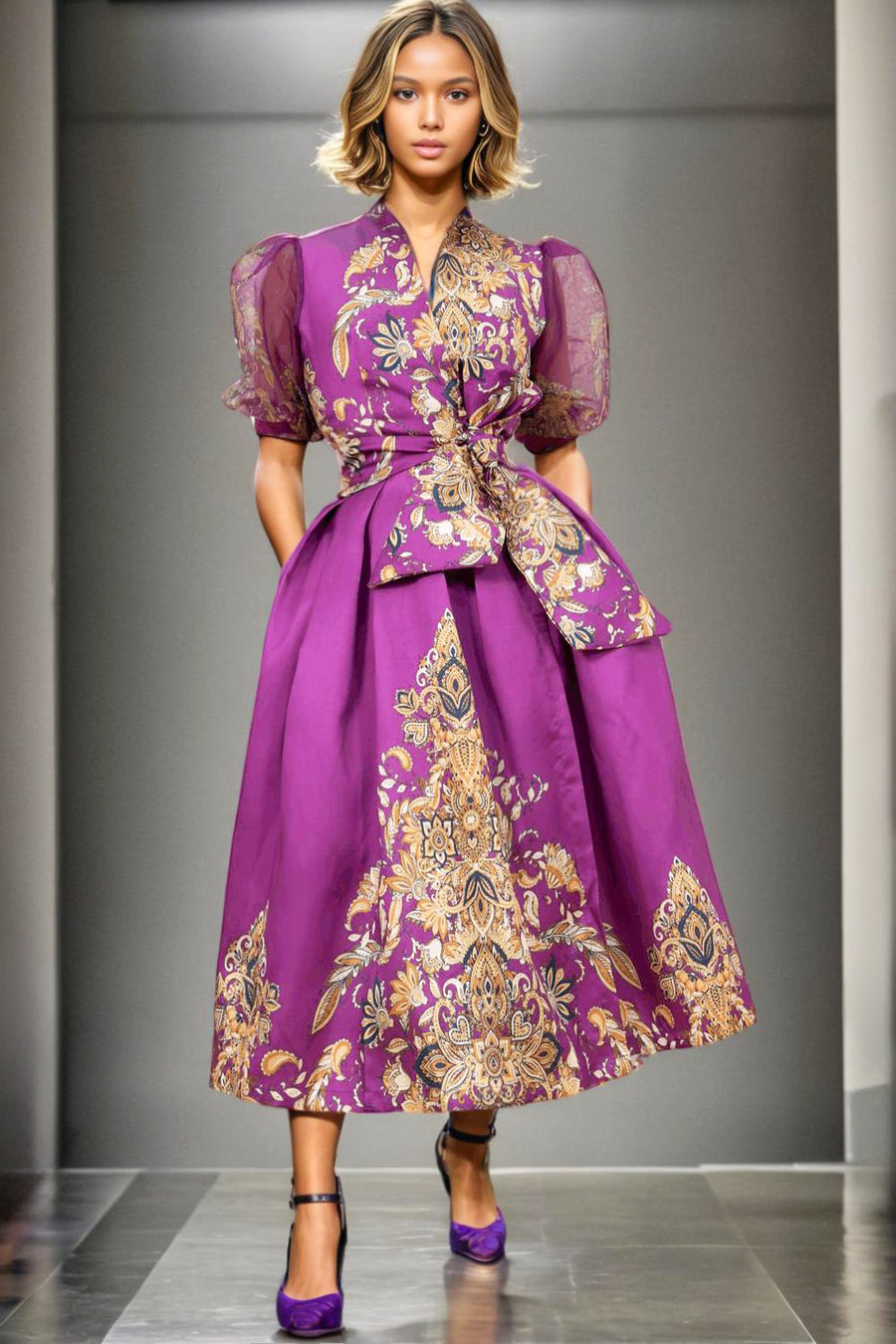 T21991 PURPLE DRESS (SMALL ONLY) N by Nancy T21991 PURPLE DRESS (SMALL ONLY) N by Nancy