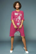 NY0003 PLEATED SLEEVE CRINKLED DRESS