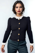 JS0005 DELUXE RUFFLE SWEATER (BLK, WHT)