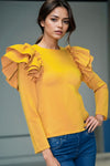 2020131 SWEATER TOP (MUSTARD, WINE)