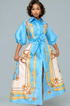 A95102 PUFF SLEEVE MAXI DRESS (PINK, BLUE)