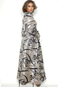 T2571 FROSTED BUTTON-DOWN DRESS