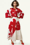GF1081A FLORAL TOP / SKIRT SET