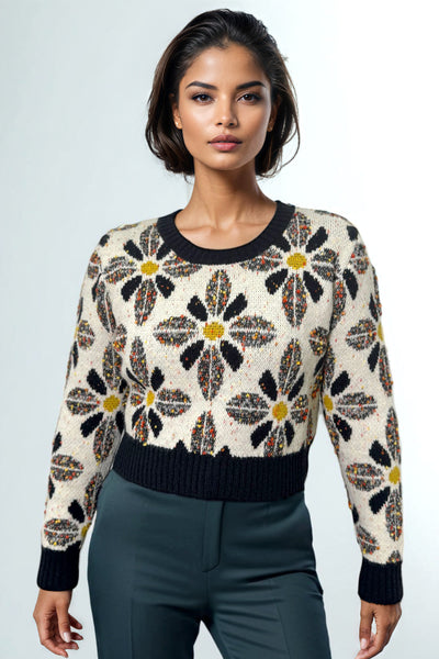 ZL506 FLORAL SWEATER
