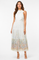 CH0226 TIE-NECK TIERED MAXI DRESS