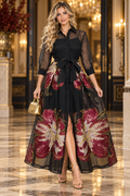 A95127 BROCADE BEAUTY MAXI DRESS (WNE, BLK)