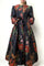 CH0116 MIDNIGHT GARDEN MAXI DRESSS