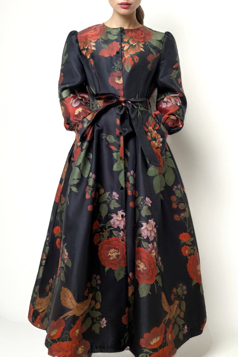 CH0116 MIDNIGHT GARDEN MAXI DRESSS