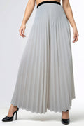 NY0019 PALAZZO PLEATED PANTS (BLK, WHT)