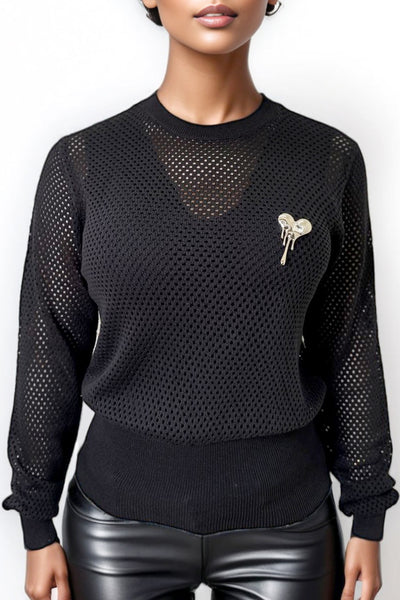LS62068 SWEATER (LT. BLUE, BLK)