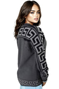 LS61005 SWEATER (COFFEE, GRAY, RUST)