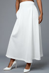 X7999 A-LINE SCUBA SKIRT (BLK, WHT)