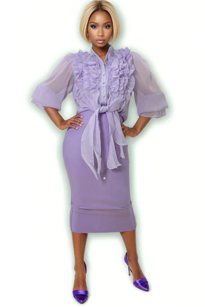 BL003 BANDAGE SKIRT (BLUE, BLK, ORANGE, VIOLET)