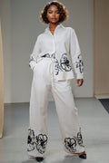 A95013 GRAPHIC FLORAL TOP / PANT SET