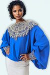 W5913 SEQUIN EMBLLISHED TOP (BLK, BLUE)
