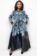 A95005 FLORAL BUTTON DOWN DRESS